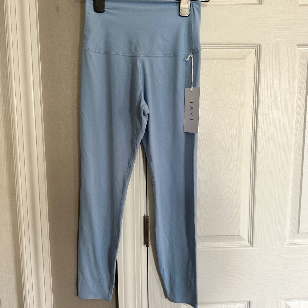 NWT TAVI High Waisted 7/8 Leggings Wave Blue Medium Activewear - Picture 6 of 9